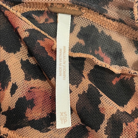 Free People Animal Print Long Sleeve Top - Picture 2 of 2